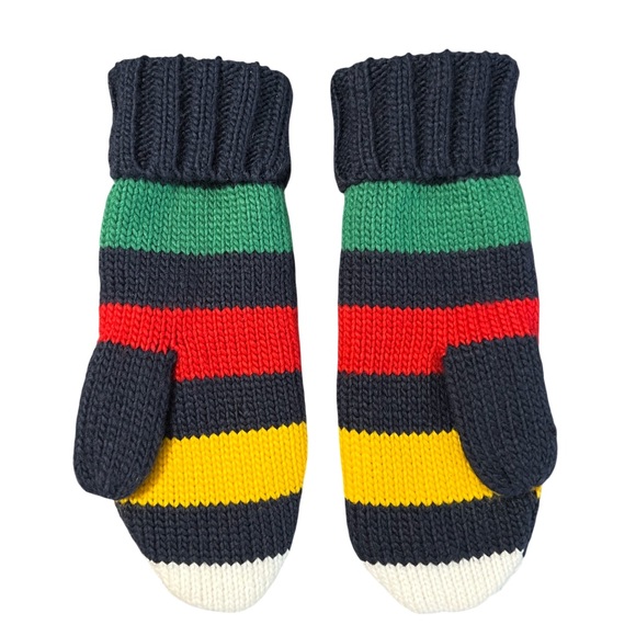 HBC Stripes Points Bay Striped Mittens Large - Picture 2 of 4
